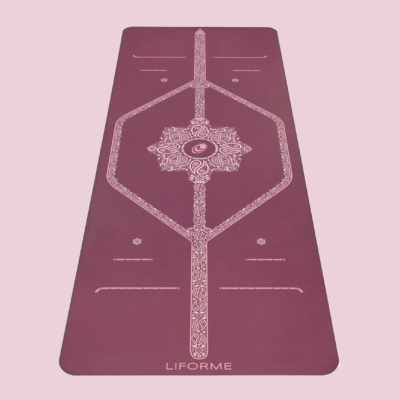 Liforme Paisley Passion Yogamat in Maroon